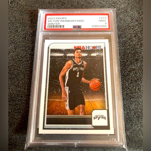 Victor Wembanyama. 2023 Panini Hoops Rookie Card-PSA Graded 9
